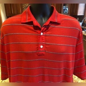 FootJoy men’s golf polo. EUC. sharp red‎ with logo on sleeve. Large